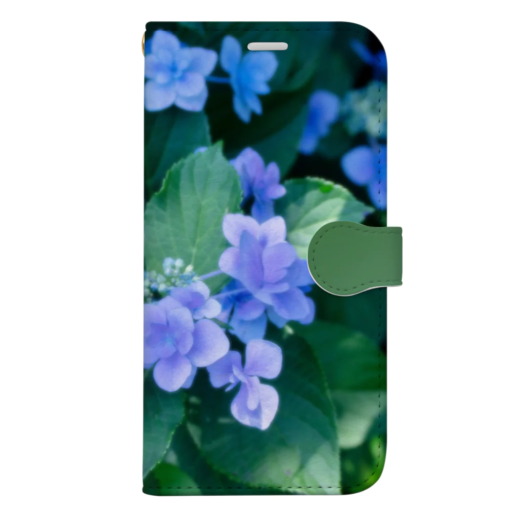 akane_art（茜音工房）の花フォト(アジサイ/緑） Book-Style Smartphone Case