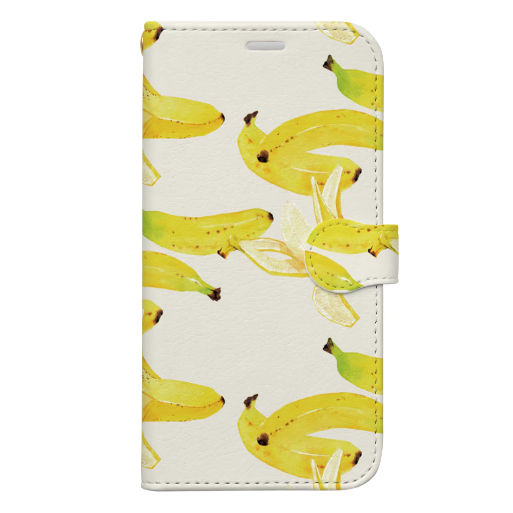 Miho MATSUNO online storeのLovely Bananas 手帳型スマホケース