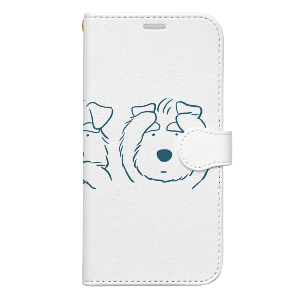 kyotobunguya x ikemottoの３シュナ Book-Style Smartphone Case