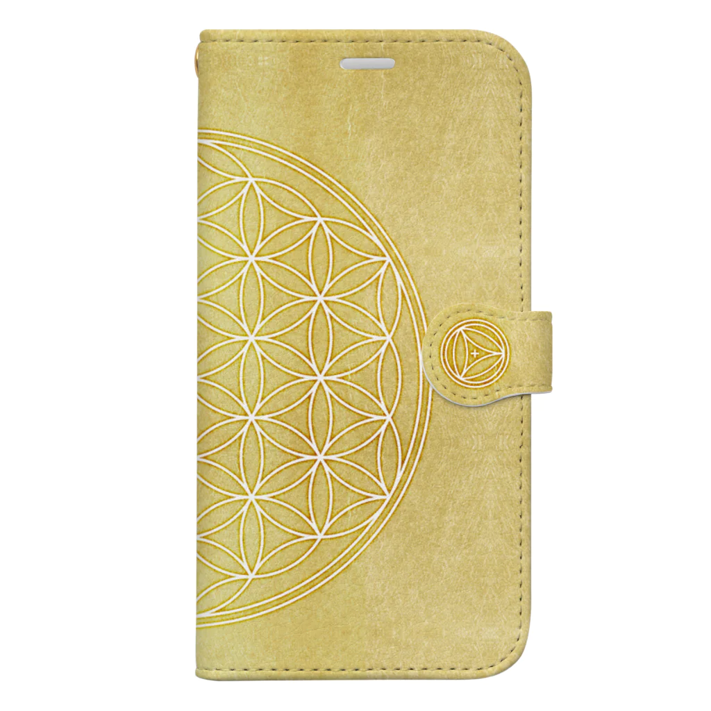 DieodeDesign2022の(12ProMax)FlowerofLife2021 Book-Style Smartphone Case