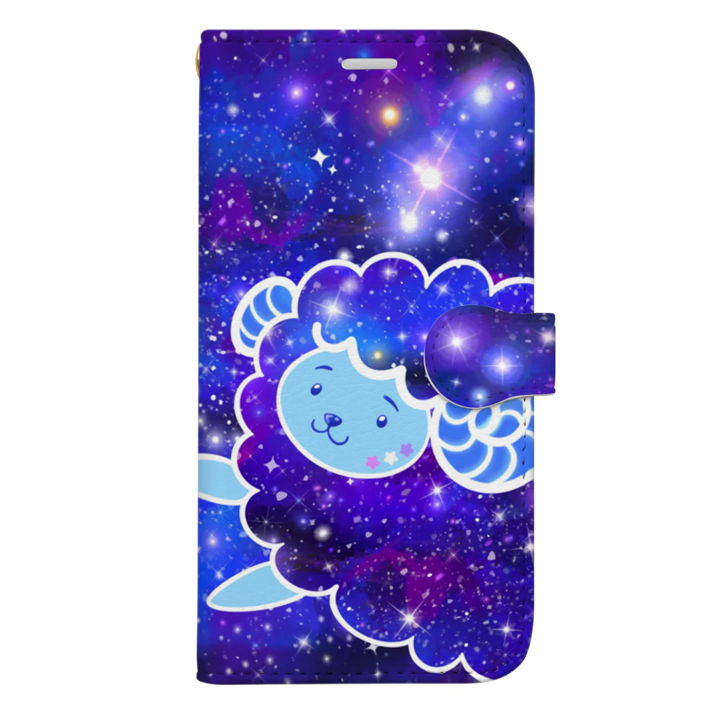 COSMOSIDEAのUNIVERSHEEP 手帳型スマホケース