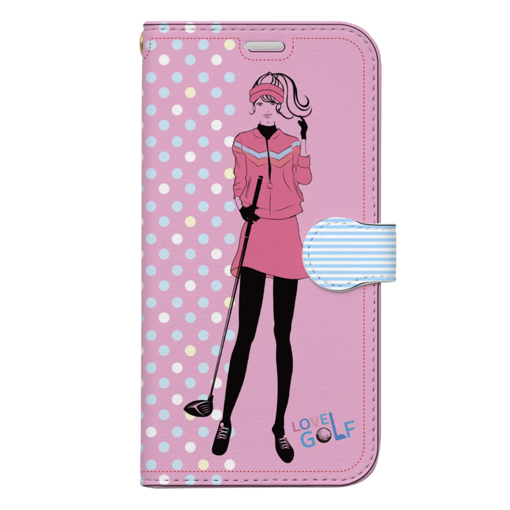 &i Designのアンドアイデザイン　ゴルフ女子 Book-Style Smartphone Case