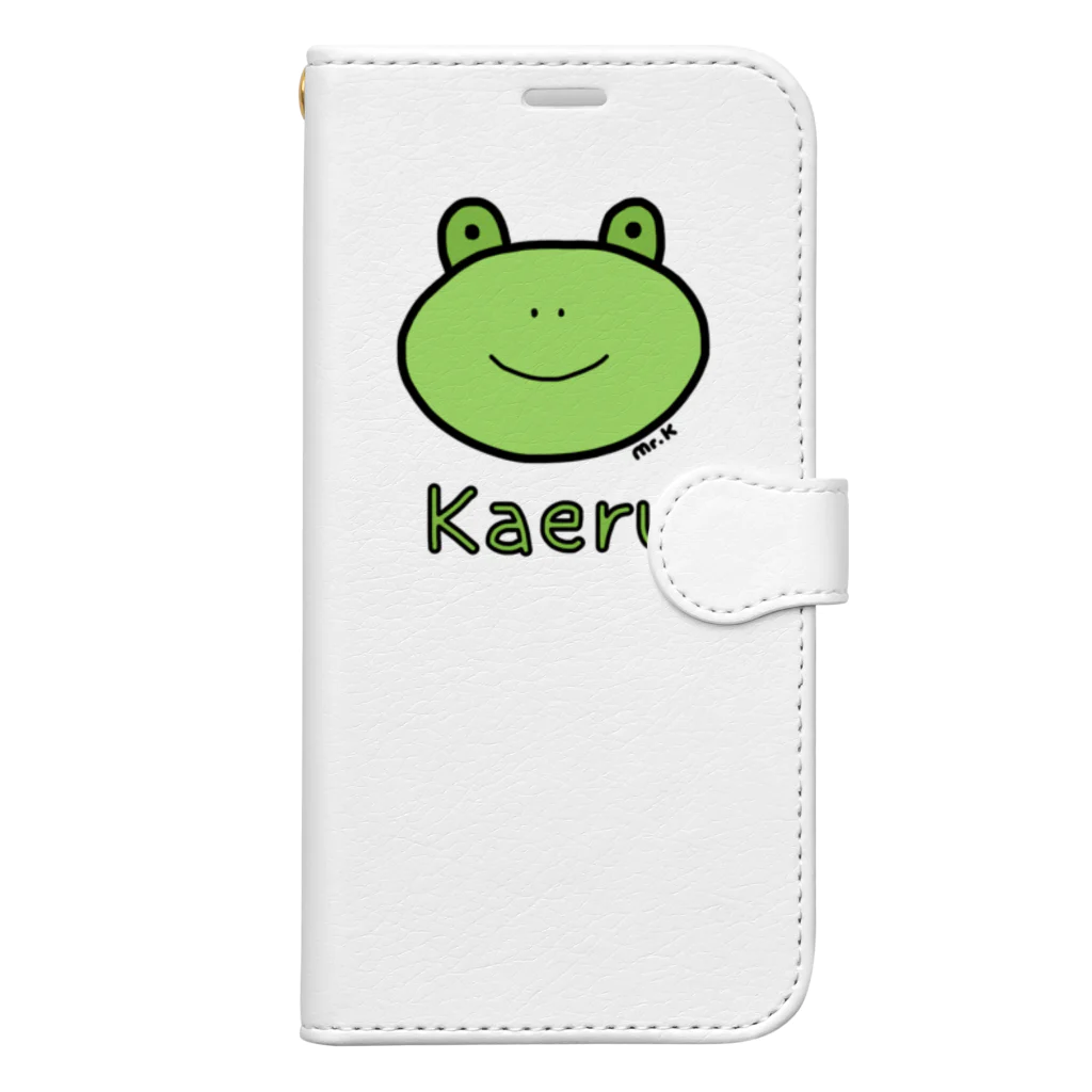 MrKShirtsのKaeru (カエル) 色デザイン 手帳型スマホケース