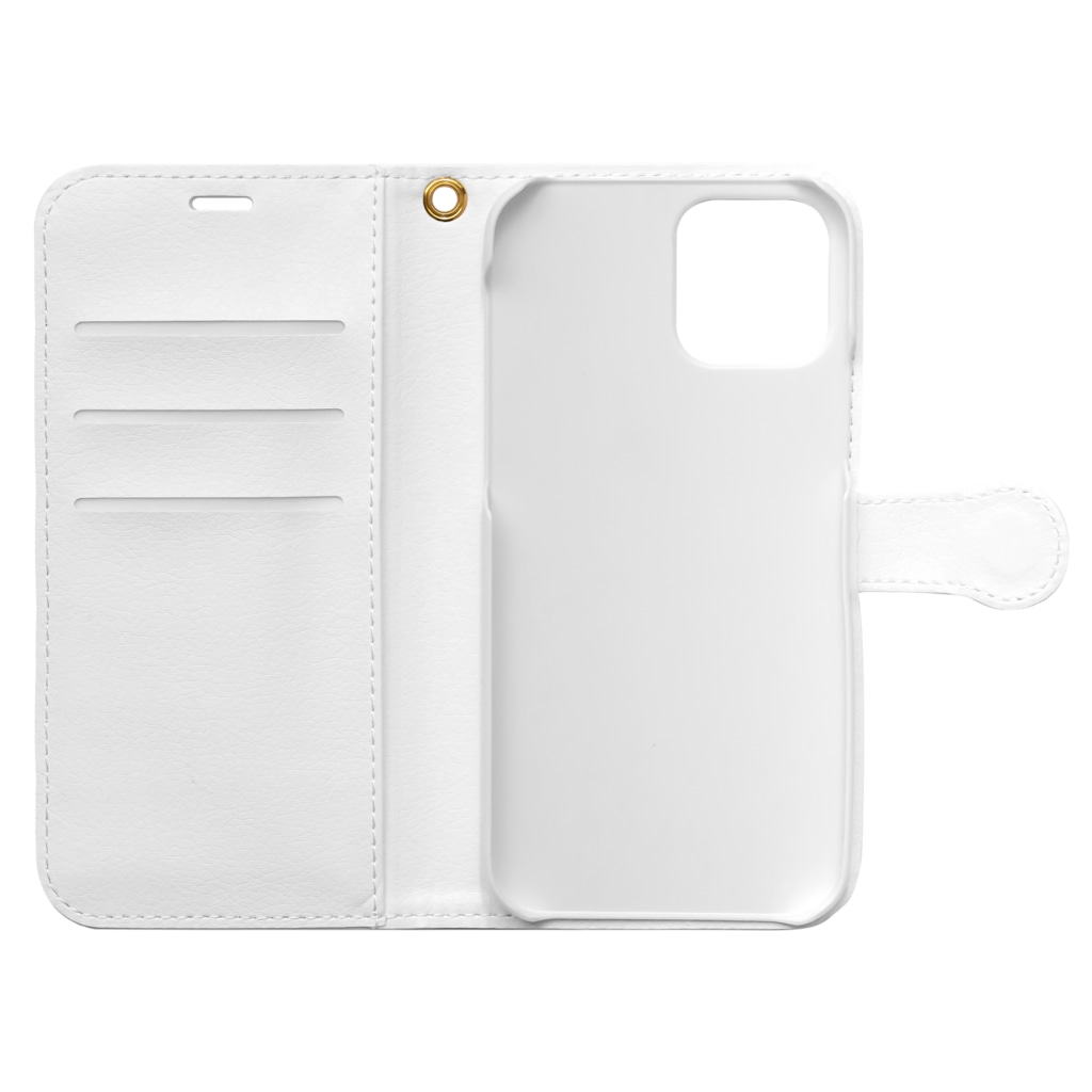 ポメラニアンのポメくんのポメラニアンのポメくん Book-Style Smartphone Case :Opened (inside)