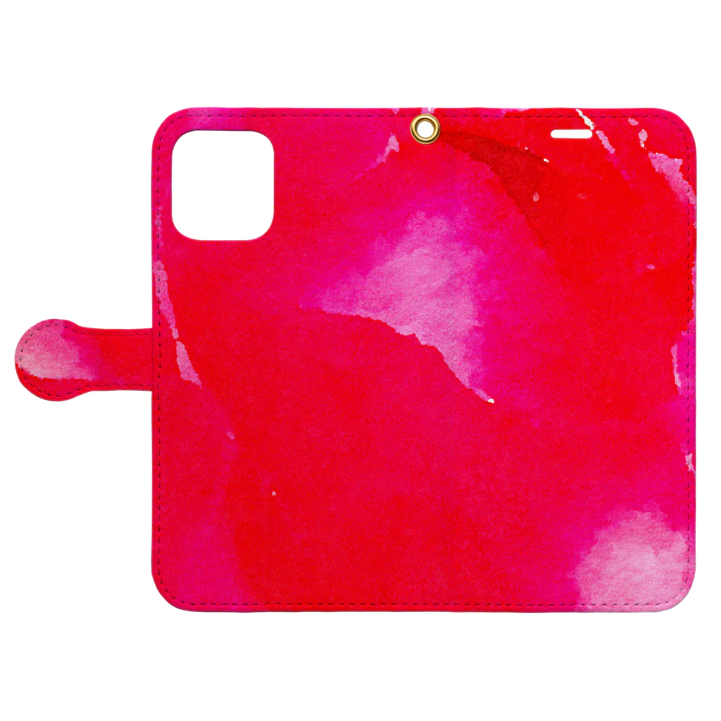 yunyunlivvyのpink red Book-Style Smartphone Case:Opened (outside)