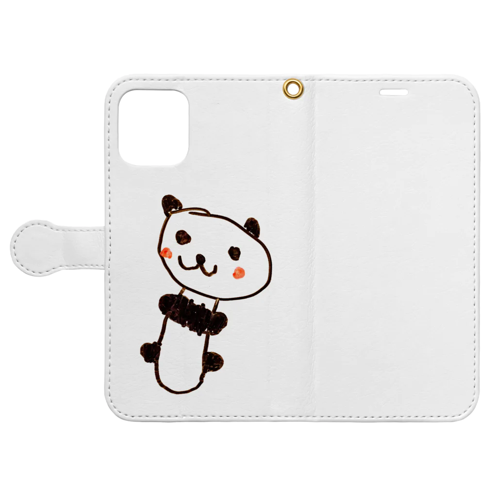 ことまりすのお店のことぱんこ Book-Style Smartphone Case:Opened (outside)