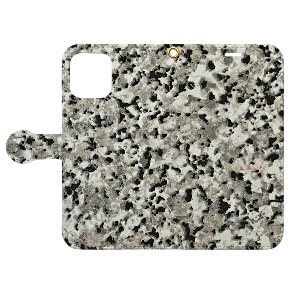 Urban Forest by Singh アーバン・フォレストの御影石模様 Stone Granite style Book-Style Smartphone Case:Opened (outside)