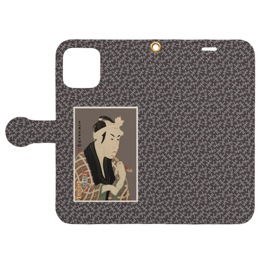 Rigelの四世松本幸四郎の山谷の肴屋五郎兵衛 Book-Style Smartphone Case:Opened (outside)