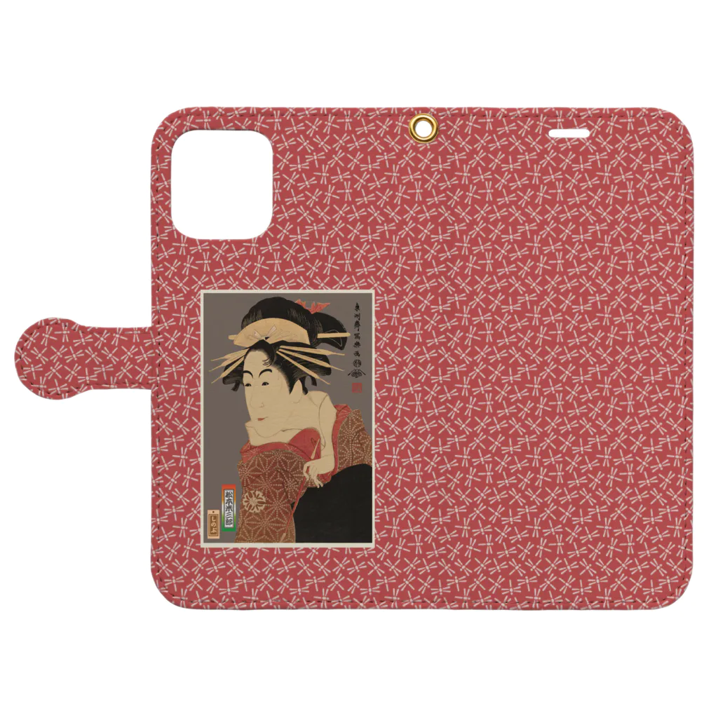 Rigelの松本米三郎の化粧坂の少将実はしのぶ Book-Style Smartphone Case:Opened (outside)