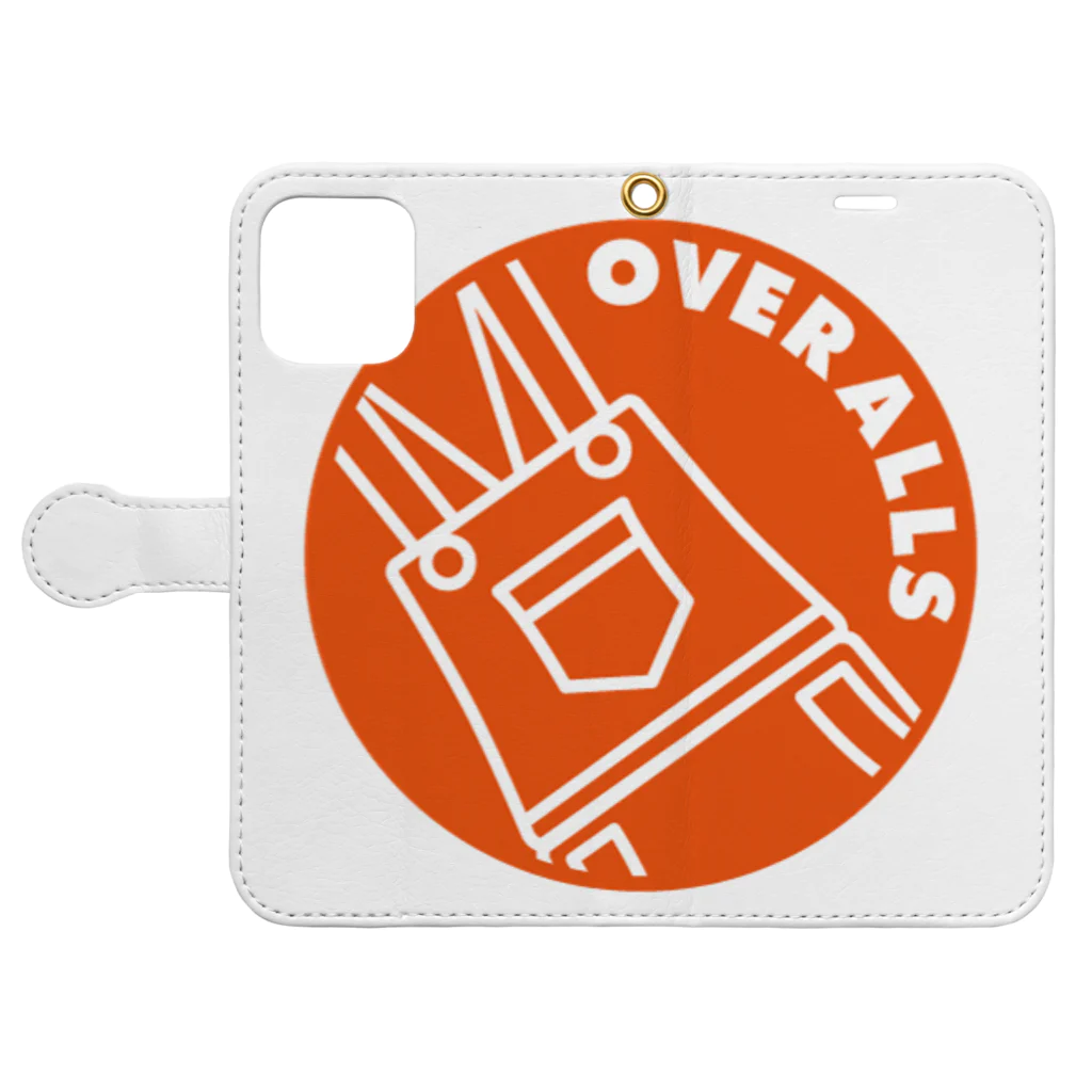 OVERALLSのOVERALLS 手帳型スマホケースを開いた場合(外側)