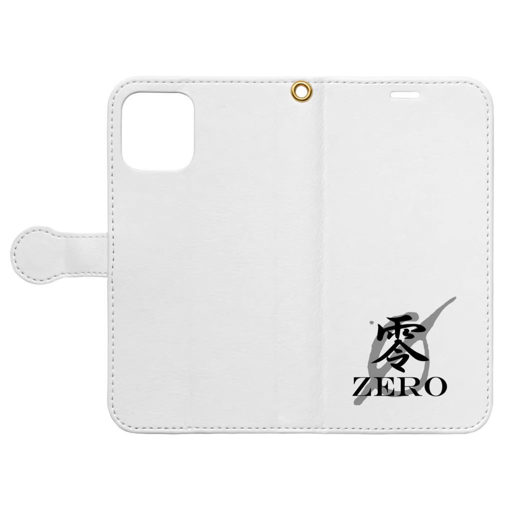 ZERO Official shopの国際零流護身術　零公式アイテム 手帳型スマホケースを開いた場合(外側)