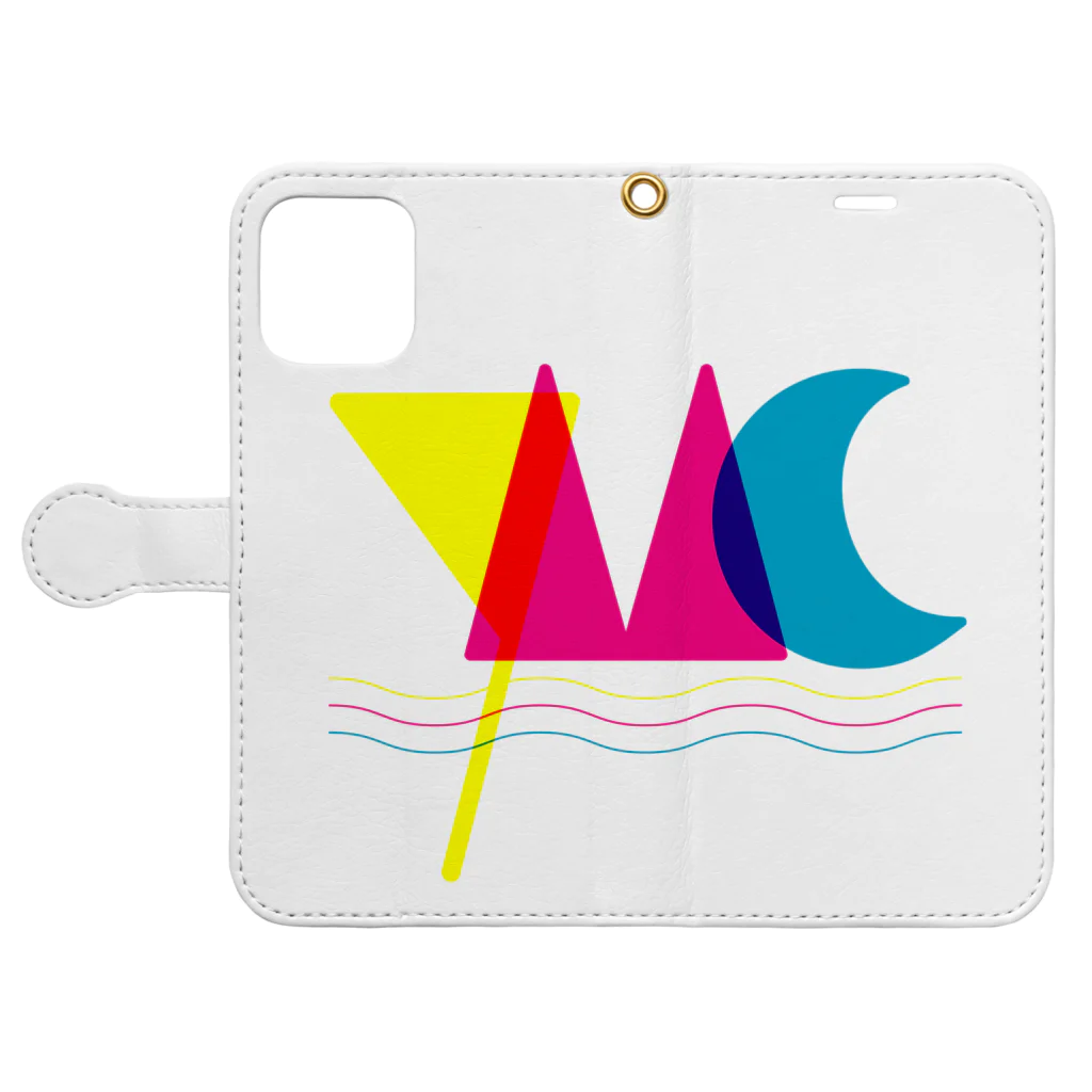 ymc shopのYMC ロゴ 手帳型スマホケースを開いた場合(外側)