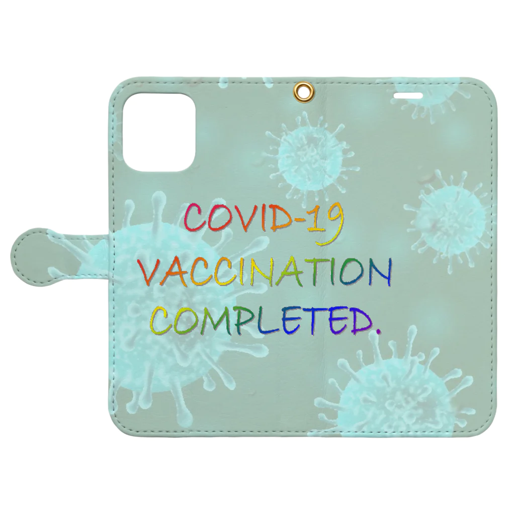 でおきしりぼ子の実験室のVACCINATION COMPLETED(NS) Book-Style Smartphone Case:Opened (outside)