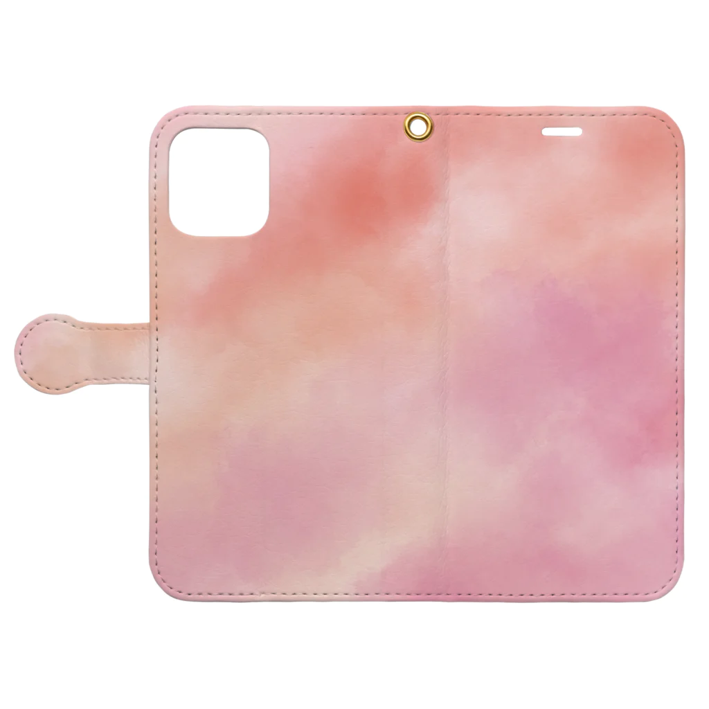 もちぱんのニュアンス~warm~ Book-Style Smartphone Case:Opened (outside)