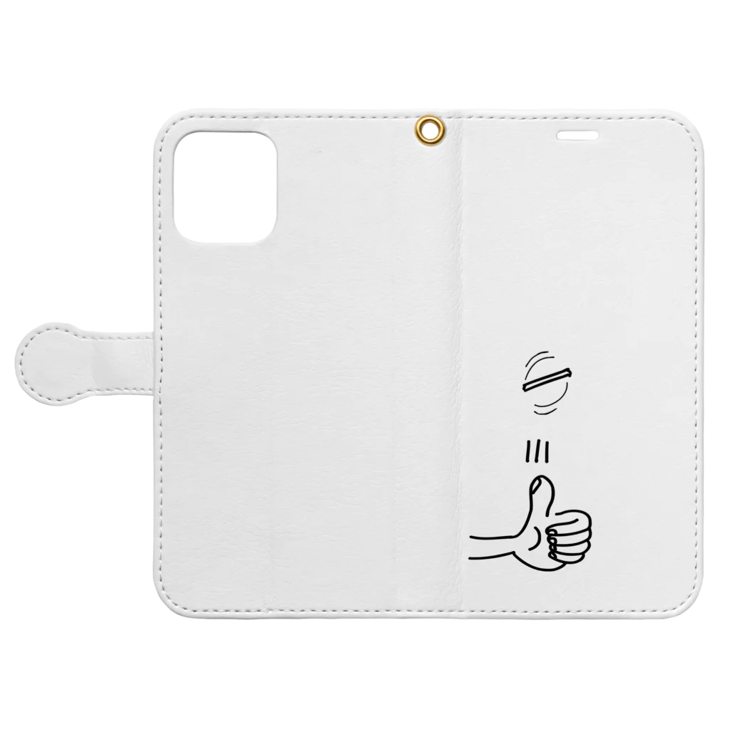 update.のコイントス Book-Style Smartphone Case:Opened (outside)