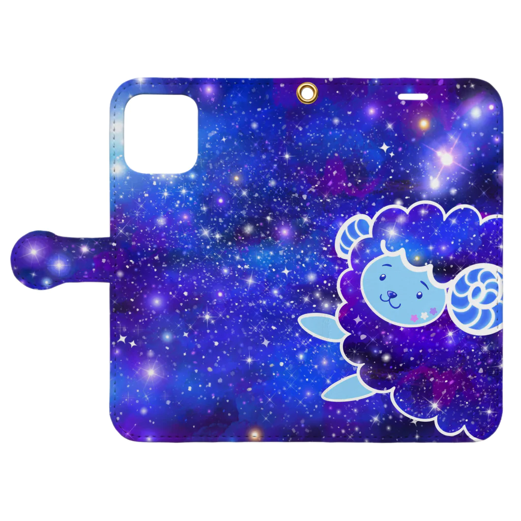 COSMOSIDEAのUNIVERSHEEP Book-Style Smartphone Case:Opened (outside)