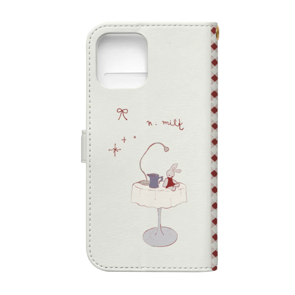 n.milkのグッドモーニング Book-Style Smartphone Case :back