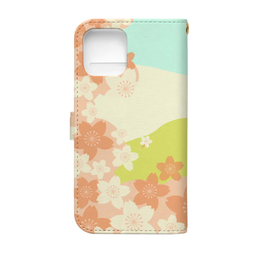 花日和 畳の桜日和 Book-Style Smartphone Case :back