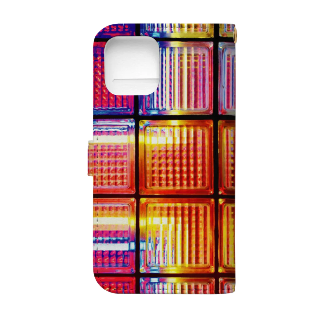 LOFT KEITHのステンドグラス　Block Book-Style Smartphone Case :back