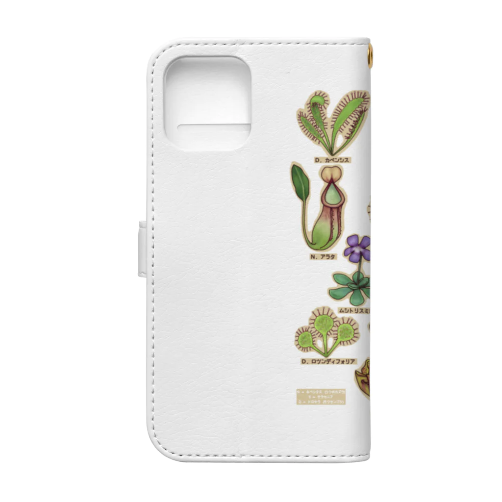 すとろべりーガムFactoryの食虫植物図鑑 Book-Style Smartphone Case :back