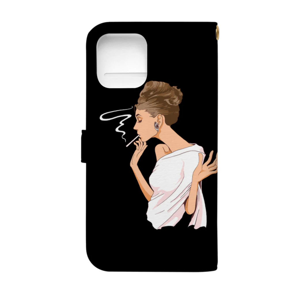 スタムラ屋のANN SMOKE Book-Style Smartphone Case :back