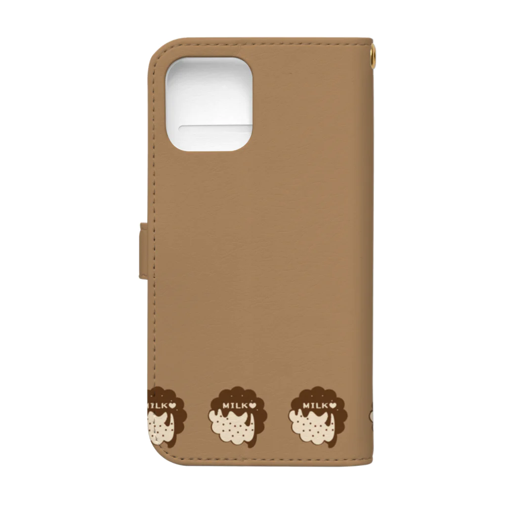 イラスト MONYAAT のCT98 CHOCOKATE IS MY LIFE*F Book-Style Smartphone Case :back