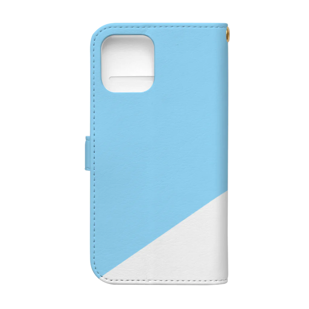 謎はないけど謎解き好きのお店の南京錠スマホケース（水色） / padlock smartphone case ( light blue ) 手帳型スマホケースの裏面