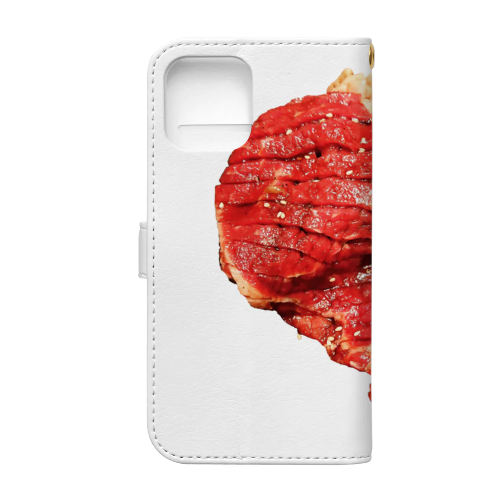 魚肉販売所の生肉肉 Book-Style Smartphone Case :back