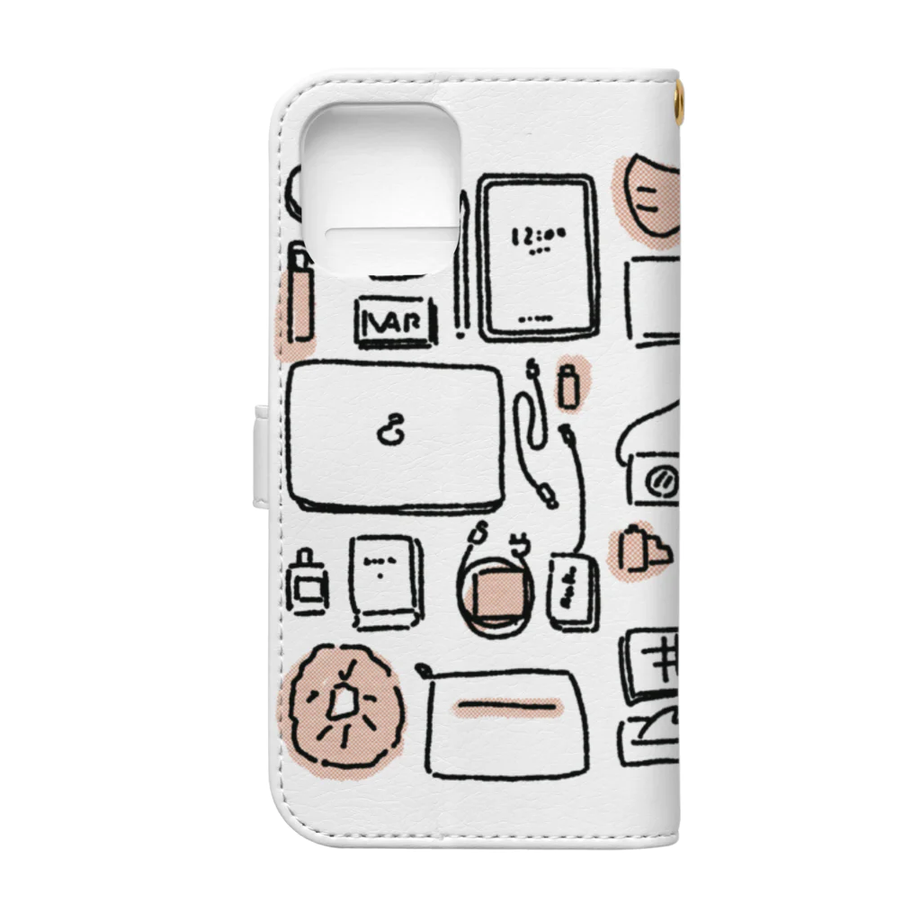  heymangoのWhat’s in my bag (girl) Book-Style Smartphone Case :back