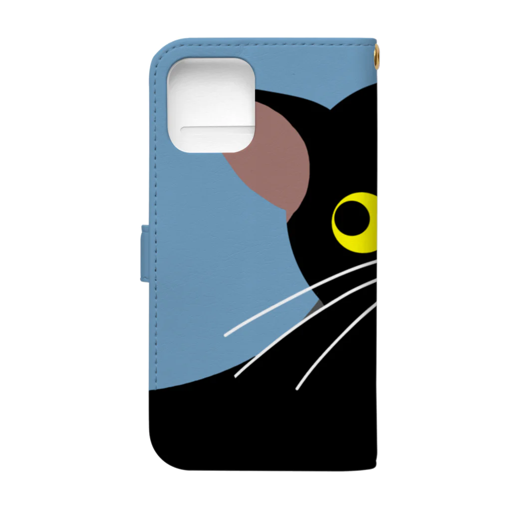 超みちるのブラックキャット Book-Style Smartphone Case :back