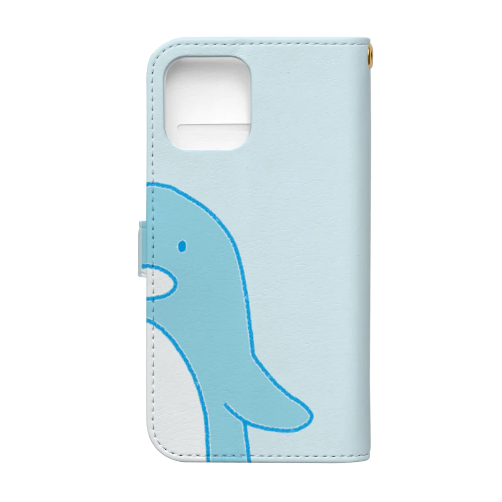 如月芳美のペンギンちゃんソーダ（B-2） Book-Style Smartphone Case :back