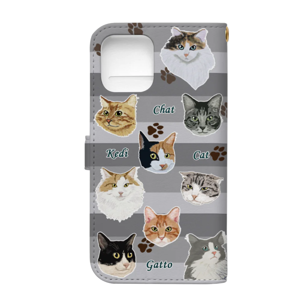 Toranbonのとらんぼん／猫とNeko  Book-Style Smartphone Case :back