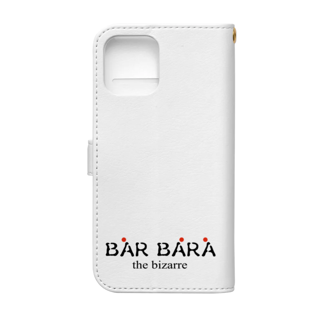 京都バルバラのグッズだよのバルバラロゴシリーズ Book-Style Smartphone Case :back