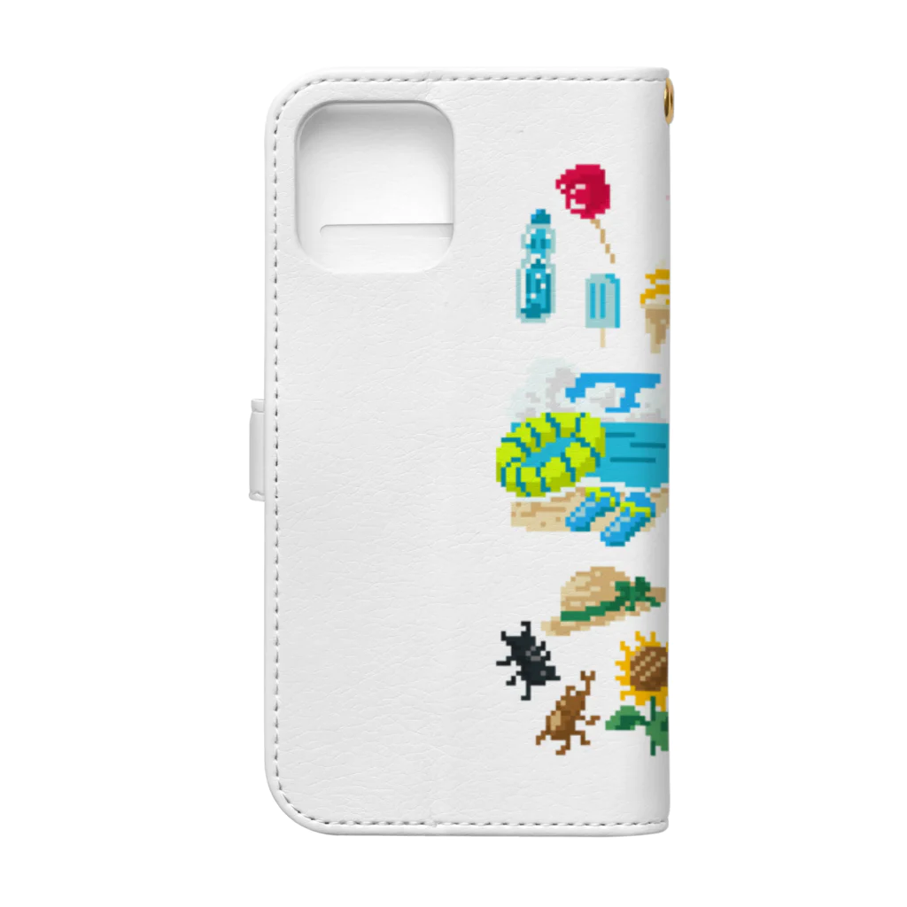 すとろべりーガムFactoryのドットSummer no.2 Book-Style Smartphone Case :back