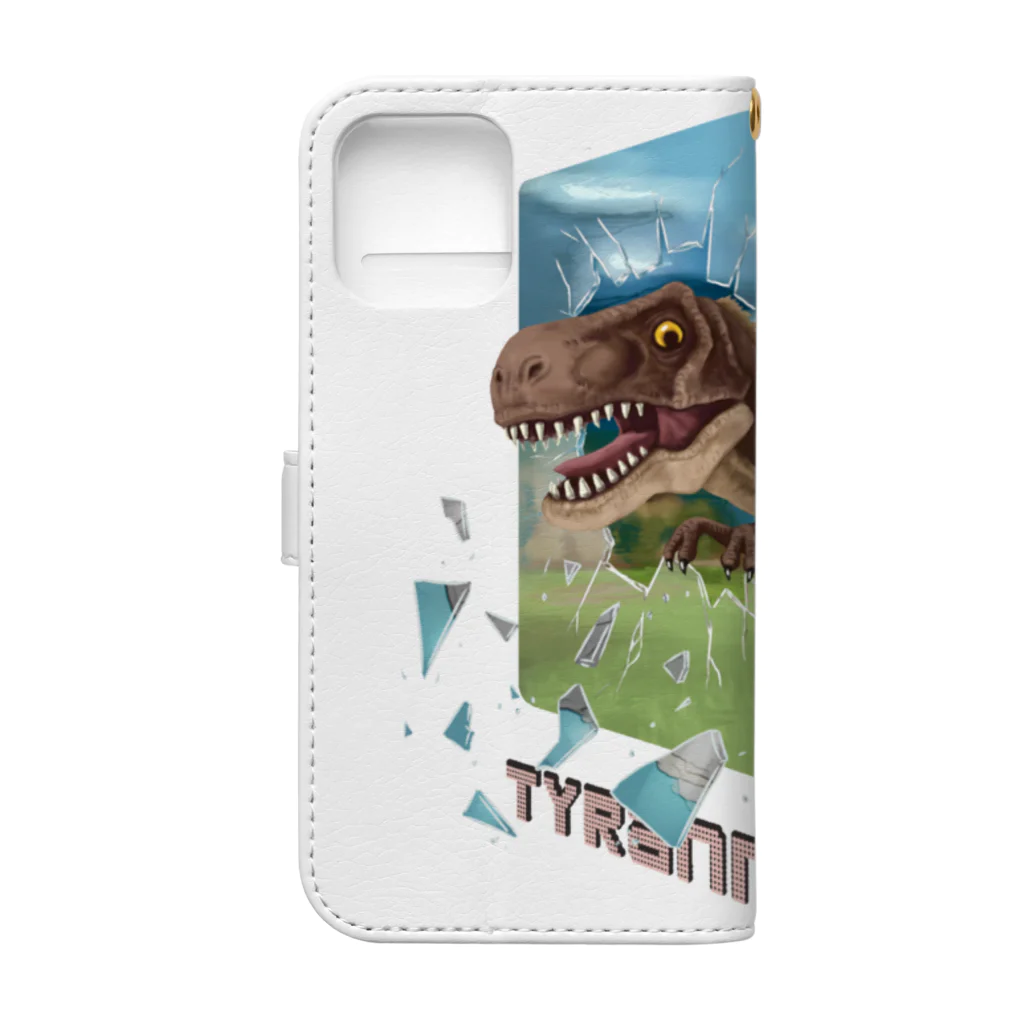 すとろべりーガムFactoryのティラノサウルス Book-Style Smartphone Case :back