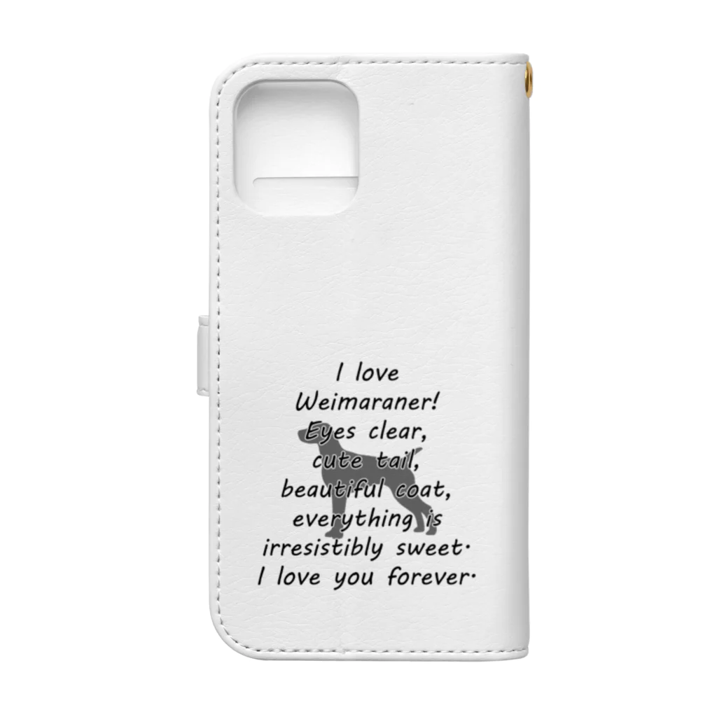 onehappinessのワイマラナー Book-Style Smartphone Case :back