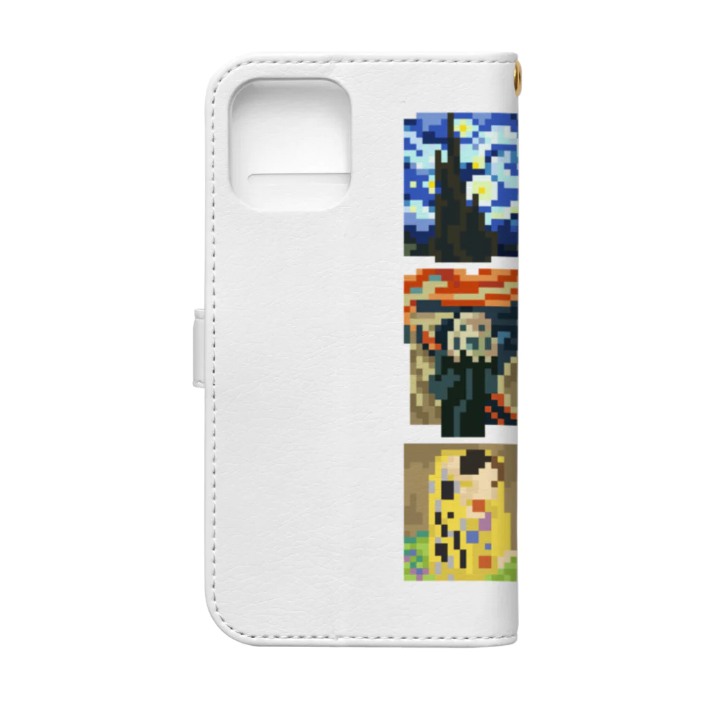 すとろべりーガムFactoryのドット美術館 Book-Style Smartphone Case :back