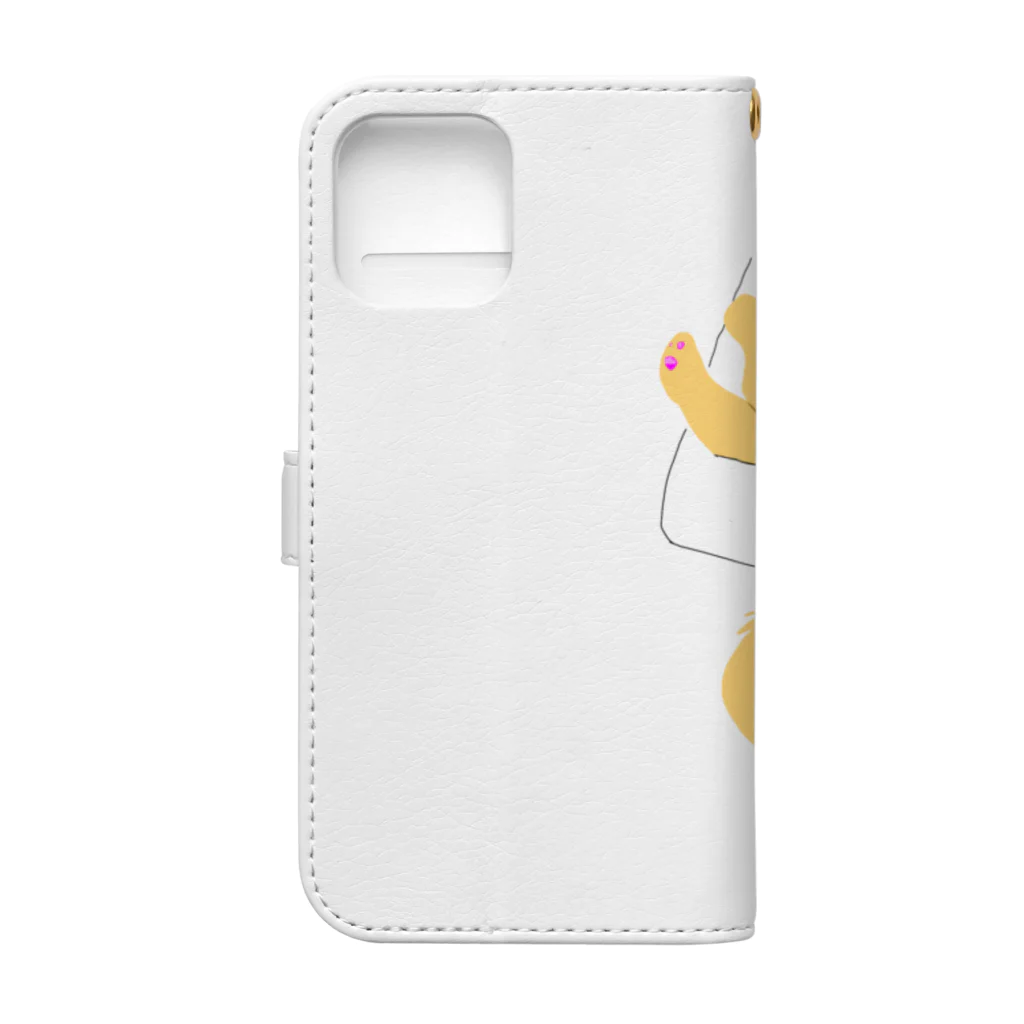 momolove のBaby hugにゃんこ(長毛茶トラ猫) Book-Style Smartphone Case :back