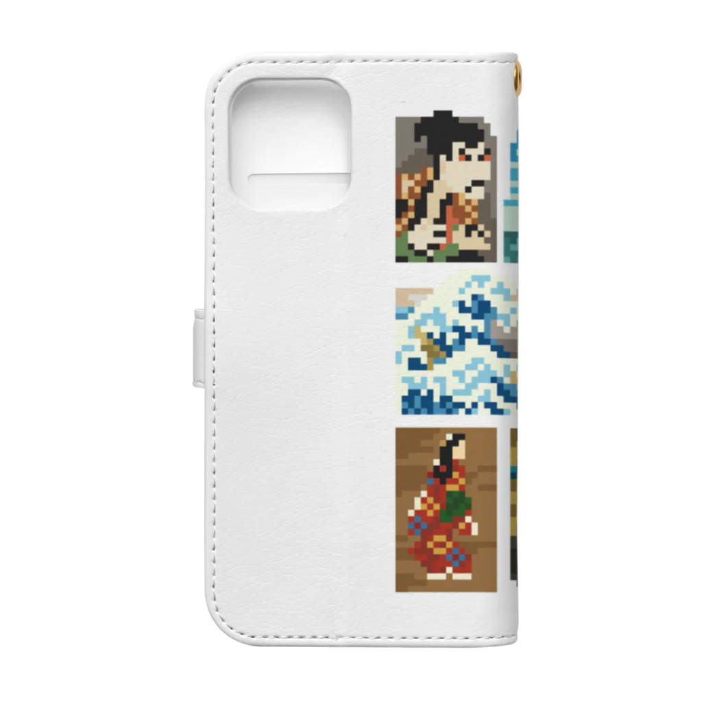 すとろべりーガムFactoryのドット浮世絵 Book-Style Smartphone Case :back