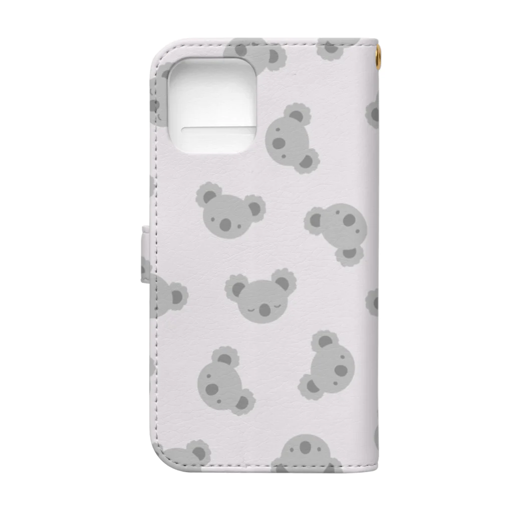 のぐちさきのほんわかコアラさん（pink） Book-Style Smartphone Case :back