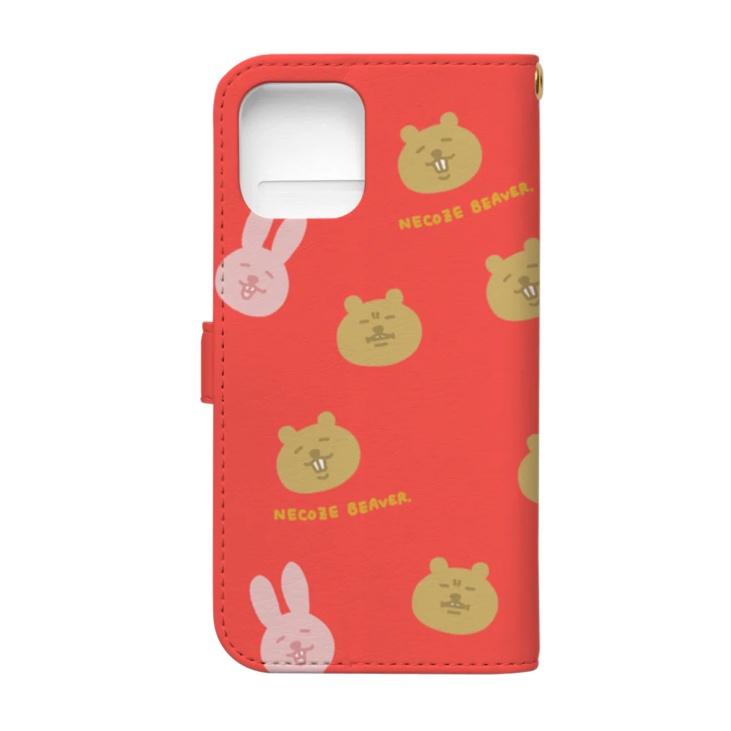 viva's SHOPのねこぜびーばー Book-Style Smartphone Case :back