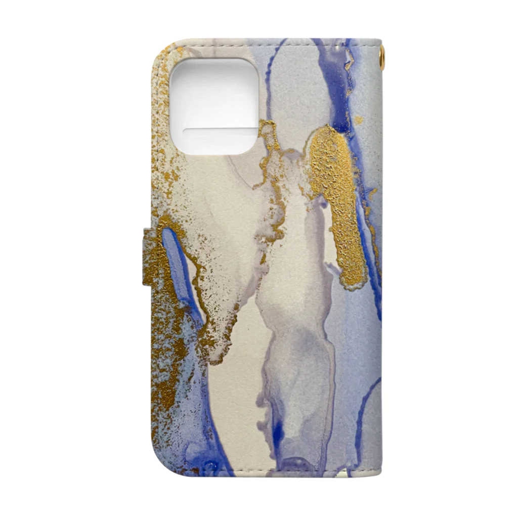 com eddy コムエディーのalcohol ink art №3 Book-Style Smartphone Case :back