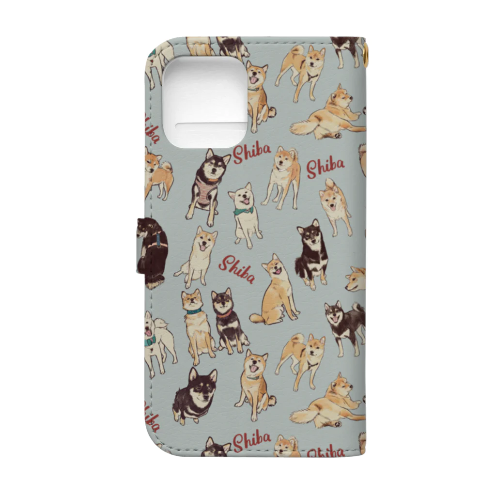 M. エムドットのうちの子を探せ／柴犬 Book-Style Smartphone Case :back