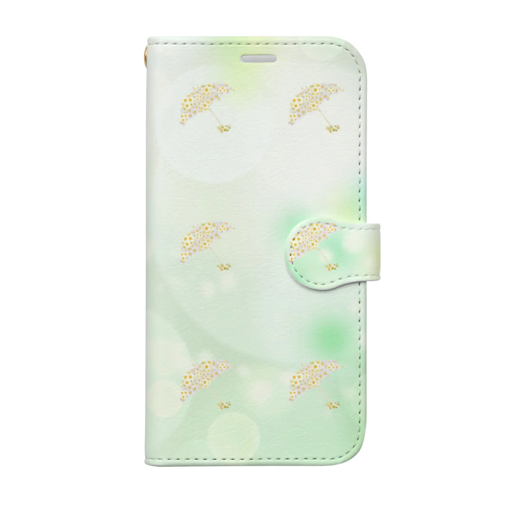 ゆきリンアート【保護猫活動 支援】の花傘ーるびちゃん Book-Style Smartphone Case