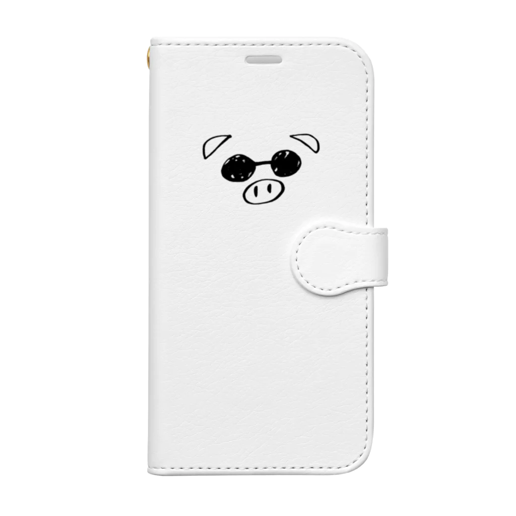 なかとしちゅうねんのPiGlasses（ワンポイント） Book-Style Smartphone Case