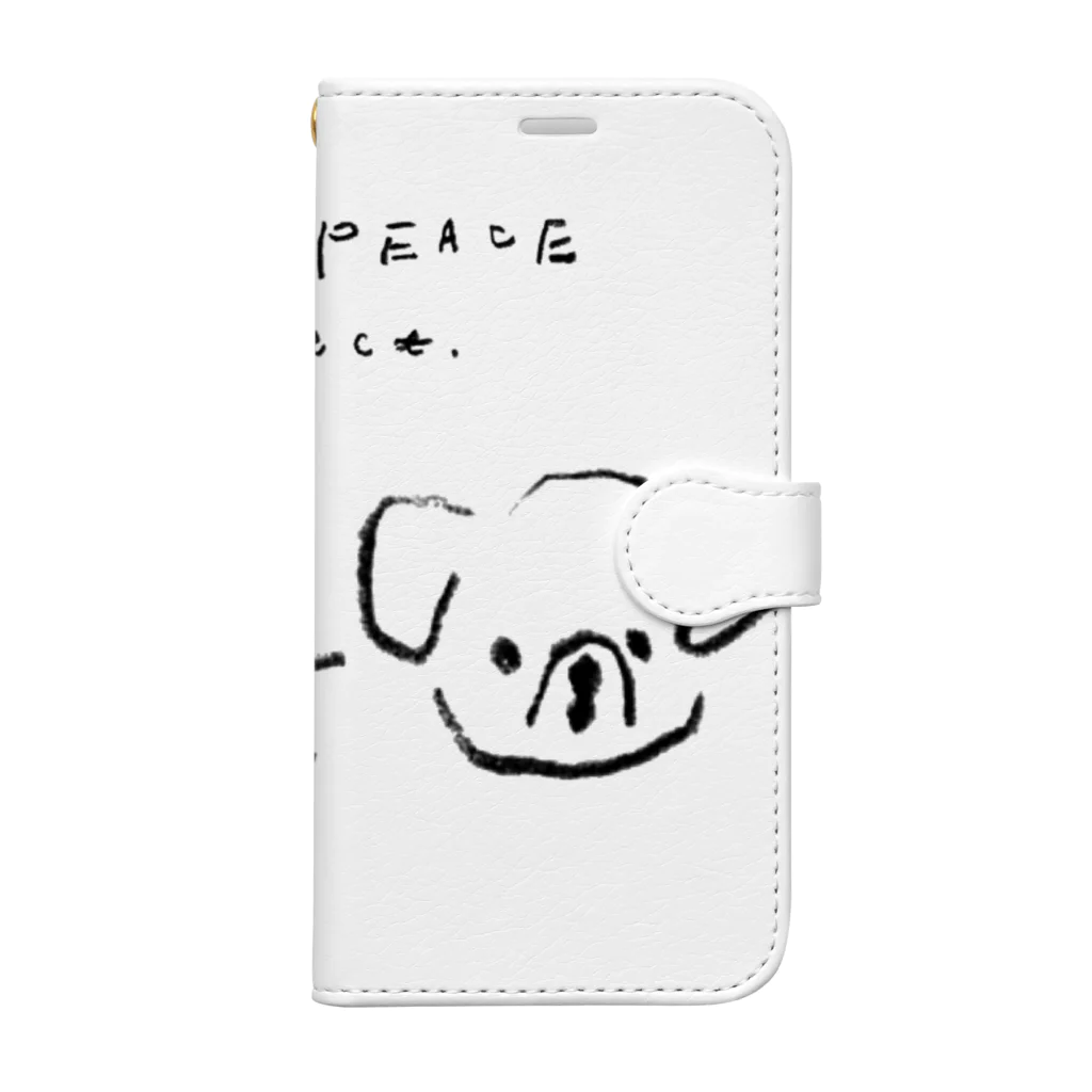 ののやさんの♡ & PEACE 手帳型スマホケース