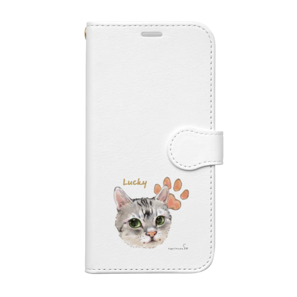 なにぬ猫-YAのうちの子にくきゅうポートレート★Lucky Book-Style Smartphone Case