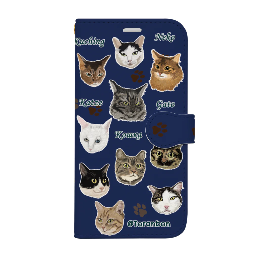 Toranbonのとらんぼん／猫とNeko Book-Style Smartphone Case