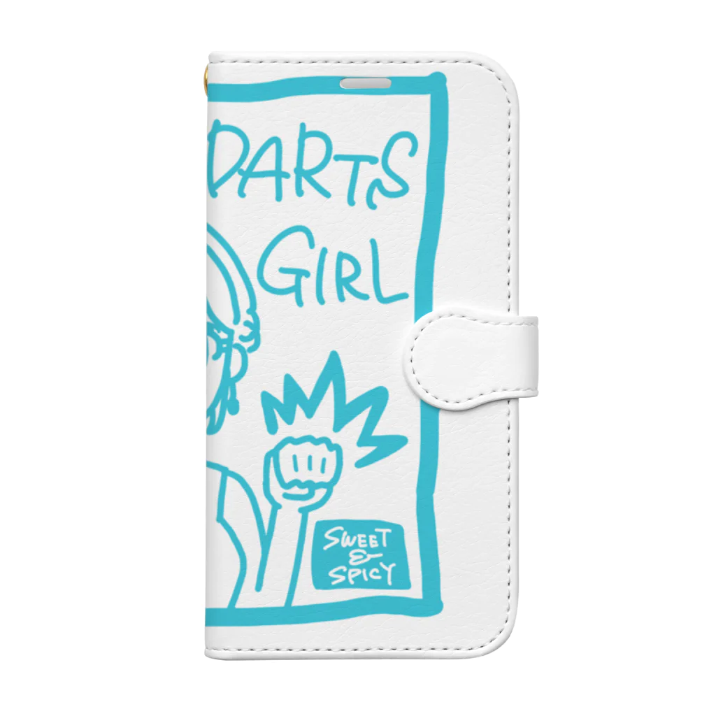 SWEET＆SPICY 【 すいすぱ 】ダーツのGAME ON!　【SWEET LIGHTBLUE】 Book-Style Smartphone Case