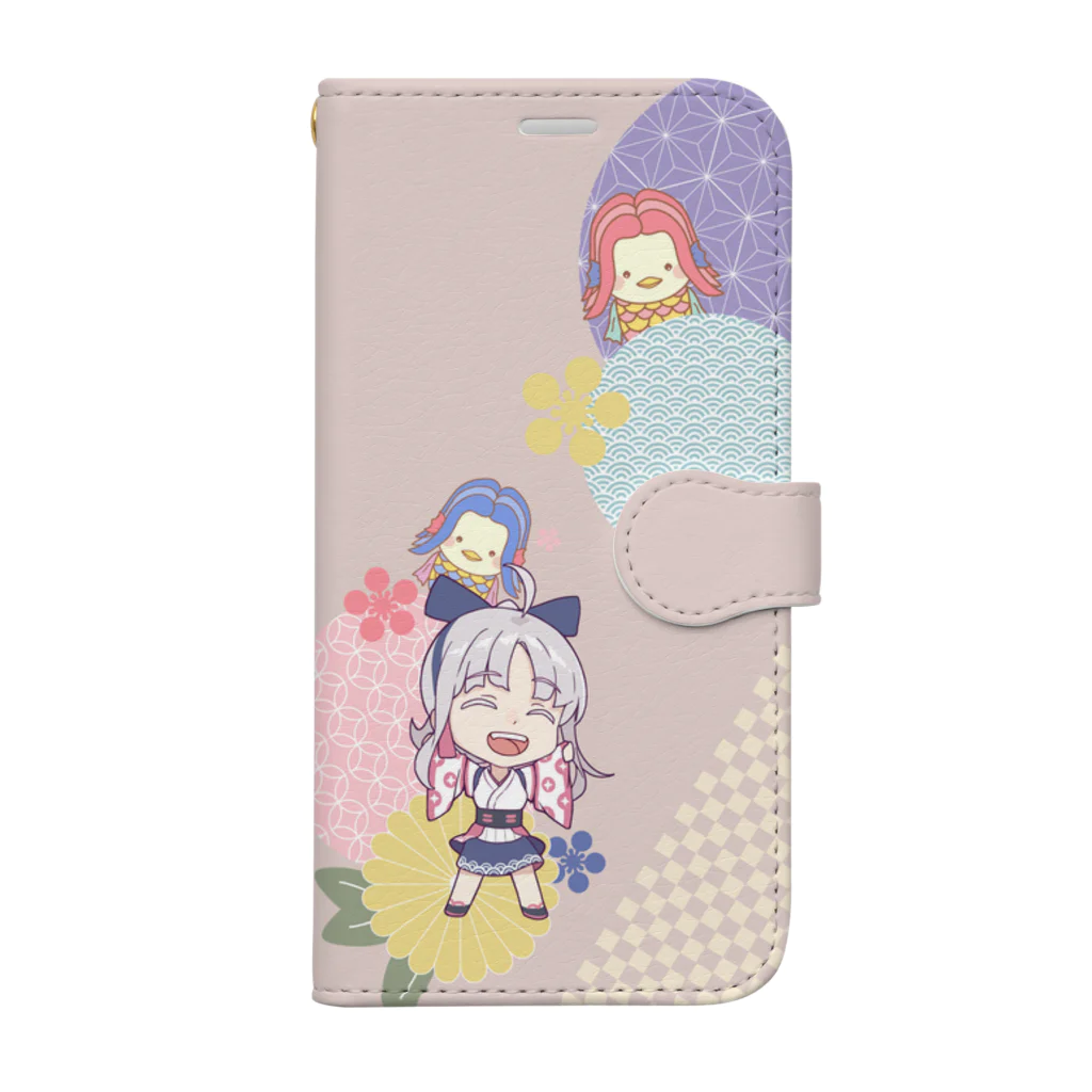 waponショップの白山ちゃんとあまびえ様 Book-Style Smartphone Case